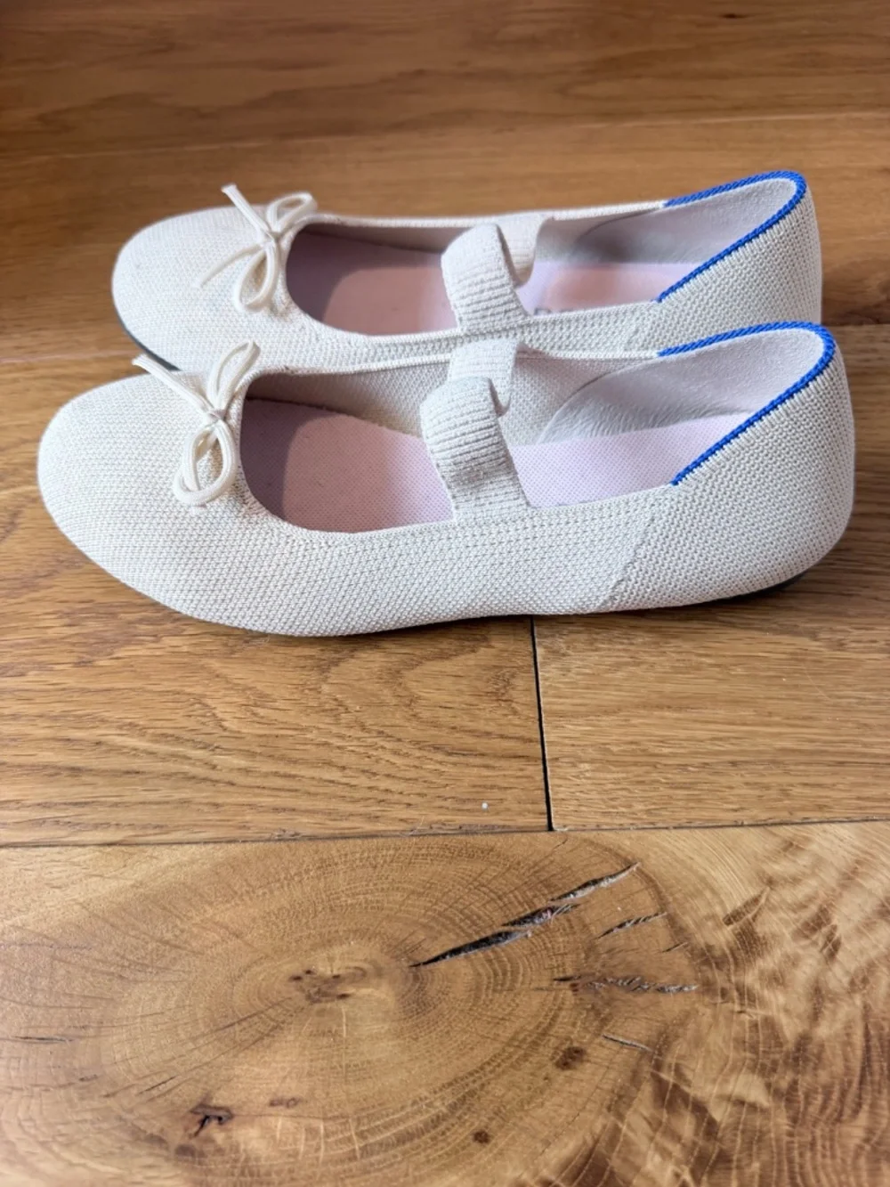 Rothy’s Kids ivory Mary Jane flat